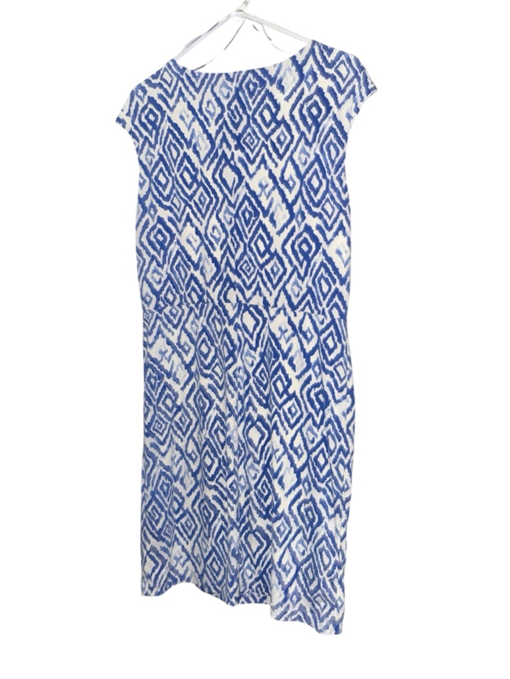 Donna Morgan Blue & White Geometric Dress | Size 14 - Picture 5 of 7